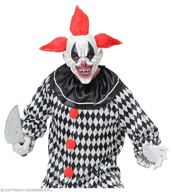 Masque latex adulte clown terrifiant