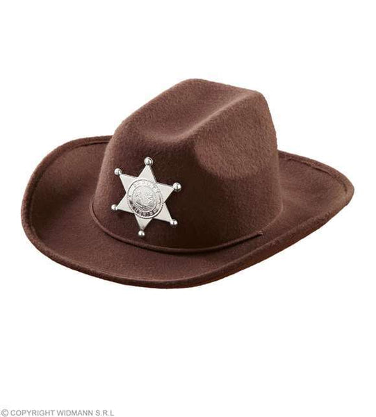 Chapeau de sheriff brun - enfant