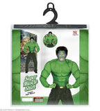 Costume homme muscles de héros vert Large