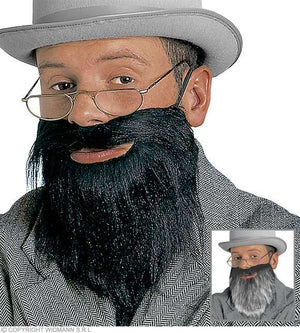 Barbe avec moustache (noire ou grise)