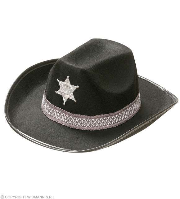 Chapeau de shérif noir - enfant