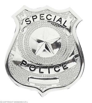 Badge de police métallisé