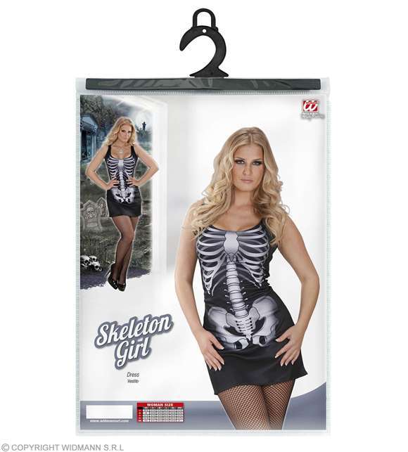 Costume adulte robe femme squelette