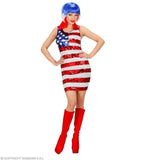 Costume adulte robe drapeau US